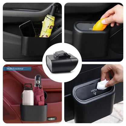 SUPINE 2-Pack Car Trash Can with 30 Disposable Bags – Leak-Proof Vehicle Garbage Bin for Car,Kitchen, Bathroom, Office,Desktop&Outdoor Use – Multi-Purpose Waste Container Organizer