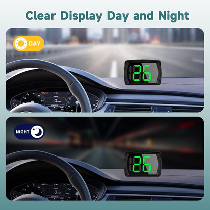 Digital Speed Meter, Digital Gps Speedometer Mph Real-Time Hud Speed Display with LED Screen, Plug & Play USB Universal Gps Speed Tracker Heads up Display for Car Truck Motorcycle