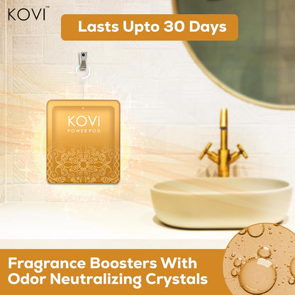 KOVI Air Fragrance Power Pod- Arabian Scents, Premium Oud Collection, 24/7 Fragrance for Bathroom and Car, Essential Oils, Lasts Up to 30 Days, Pack of 6 (10g Each)
