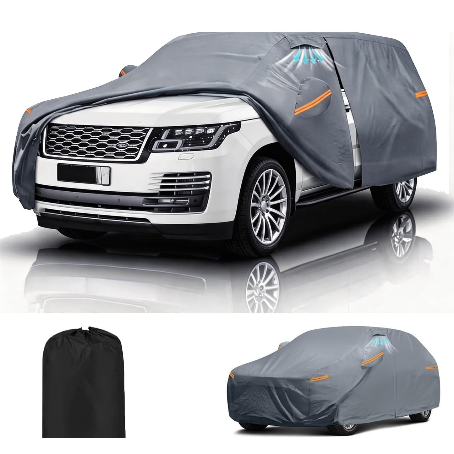 7-Layer All Weather Car Cover Fits for Nissan Patrol Y62 Y63 2010-2026 | Waterproof, UV Proof with Zipper Door (Nissan Patrol Y62 Y63 2010-2026)