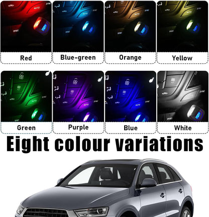 مصباح LED محيطي USB نوع C من بوفتي، مصباح LED صغير 8 الوان RGB، سطوع قابل للتعديل، مصباح جو داخلي للسيارات والمنزل واللابتوب واجزاء الاضاءة وملحقات السيارات