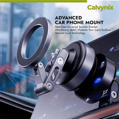 Magnetic Car Phone Holder Gray - Dashboard & Windshield Mount with 360° Rotation - Universal GPS Stand for Hands-Free Driving
