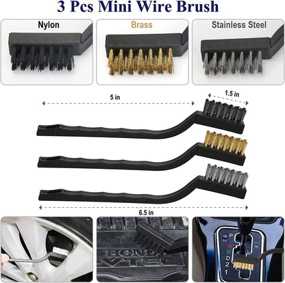 22pcs Car Cleaning Kit,Car Detailing Kit Detailing Brush Set Car Wash Kit,Auto Detailing Drill Brush Set,Car Detailing Brushes for Cleaning Wheels,Dashboard,Interior,Exterior,Leather,Air Vents,Emblems