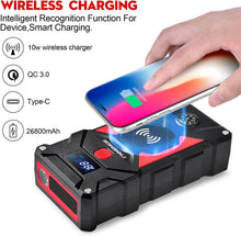 FNNEMGE Car Jump Starter, 6000A Peak 26800mAh Car Battery Starter(Up to All Gas, 10.0L Diesel Engine), with USB Quick Charge 3.0,LED Light, EC-5 Output. …