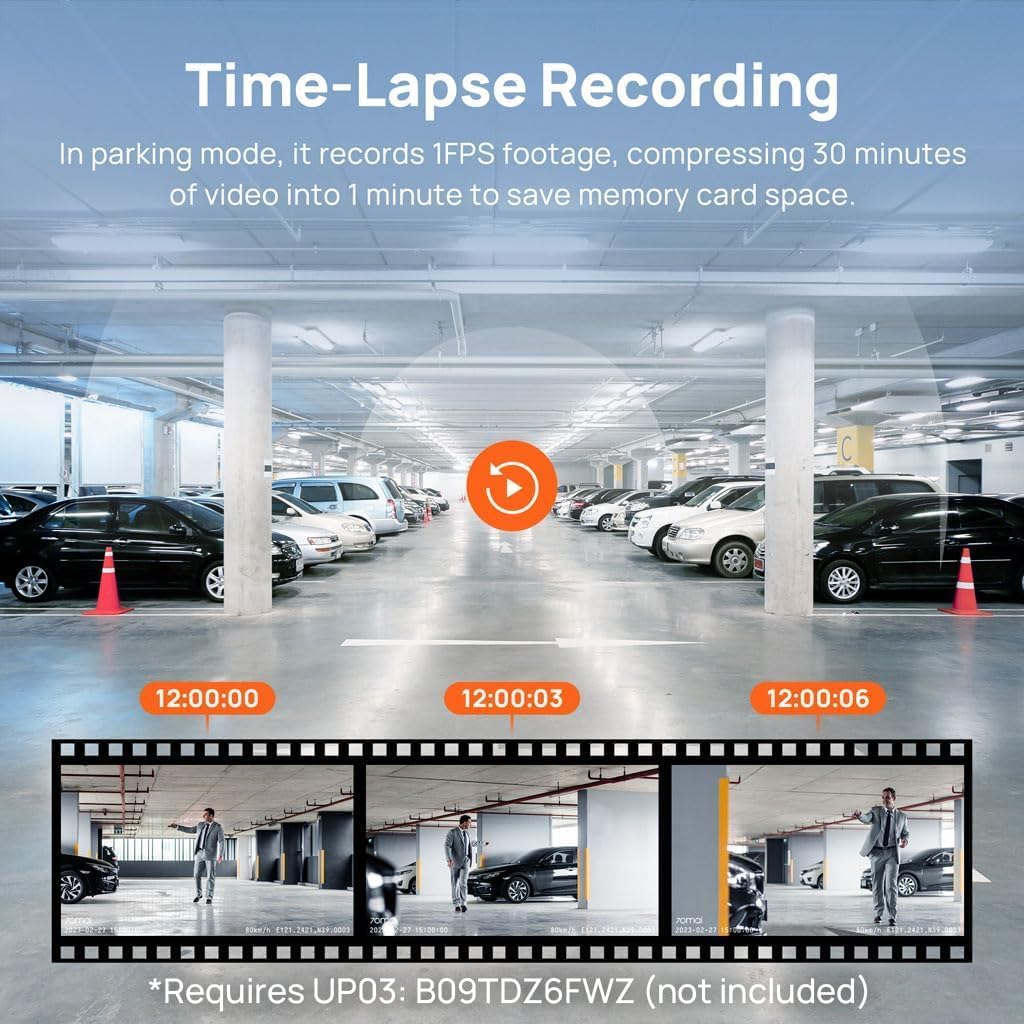 70Mai Dash Camera For Cars, 1080P, 130° Wide Angle, Built-In Wifi Dash Cam, Emergency Recording, App Control Dashboard, Car Camera Recorder With Night Vision, G-Sensor, Car Dvr, Hbv00000He474