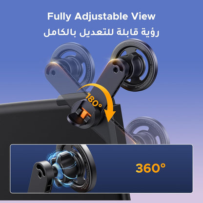 حامل موبايل ماج سيف للسيارة من يوجرين، [18 مغناطيس قوي]، [دوران 360 درجة]، [قفل بنقرة واحدة]، حامل موبايل لتيسلا، مناسب لايفون 16/15/14، سامسونج S25/24/23