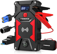 FNNEMGE Car Jump Starter, 6000A Peak 26800mAh Car Battery Starter(Up to All Gas, 10.0L Diesel Engine), with USB Quick Charge 3.0,LED Light, EC-5 Output. …