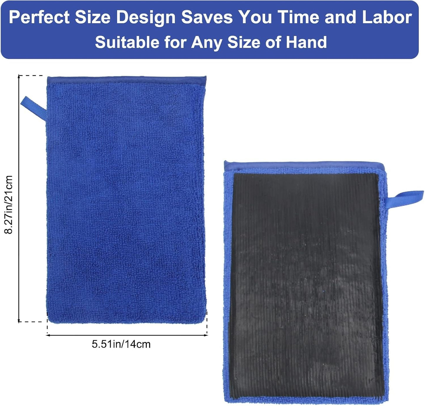 Microfiber Clay Mitt, Clay Bar Towel, Clays Towel Auto Detailing, Reusable Car Wash Glove, High-Efficiency Cleaning, for Car Detailing, Paint Surface Cleaning, Auto Exterior Care.