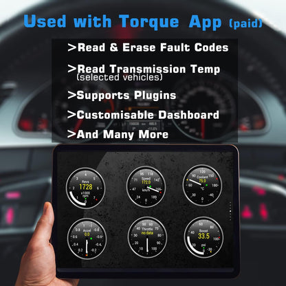 فيبيك ميني واي فاي OBD2 ماسح ضوئي متوافق مع iOS وأندرويد، ماسح ضوئي OBD II للسيارة