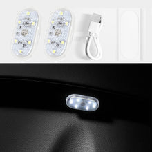 مصابيح LED للسيارة، مصابيح LED داخلية صغيرة محمولة تعمل باللمس مع 6 خرزات مصباح LED ساطعة، اضاءة قابلة لاعادة الشحن بمنفذ USB، مصباح طوارئ للسيارة (ضوء ابيض دافئ)