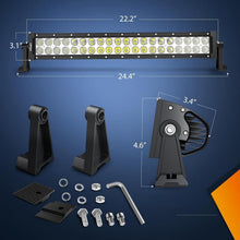 THE WHITE SHOP 22Inch 120W Spot Flood Combo Led Light Bar Off Road Driving Lights Boat Lights Fog Light 12V, Lead for Trucks
