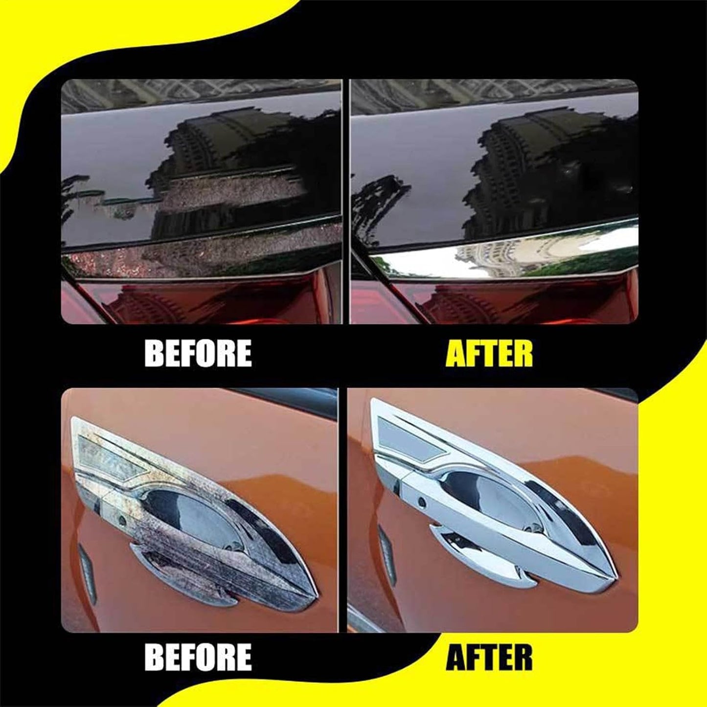 Car Chrome Polish, Versatile Metal Cleaner, Polishing Compound Emblems, Chrome Plate Retreading Agent, Creative Rust Removal Cleaner, Car Metal Polish for SUVs, RVs, and Motorcycles