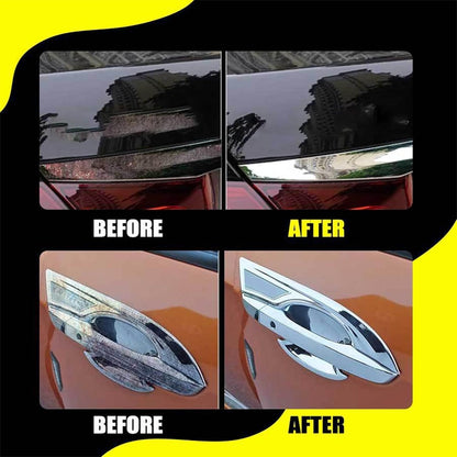 Car Chrome Polish, Versatile Metal Cleaner, Polishing Compound Emblems, Chrome Plate Retreading Agent, Creative Rust Removal Cleaner, Car Metal Polish for SUVs, RVs, and Motorcycles