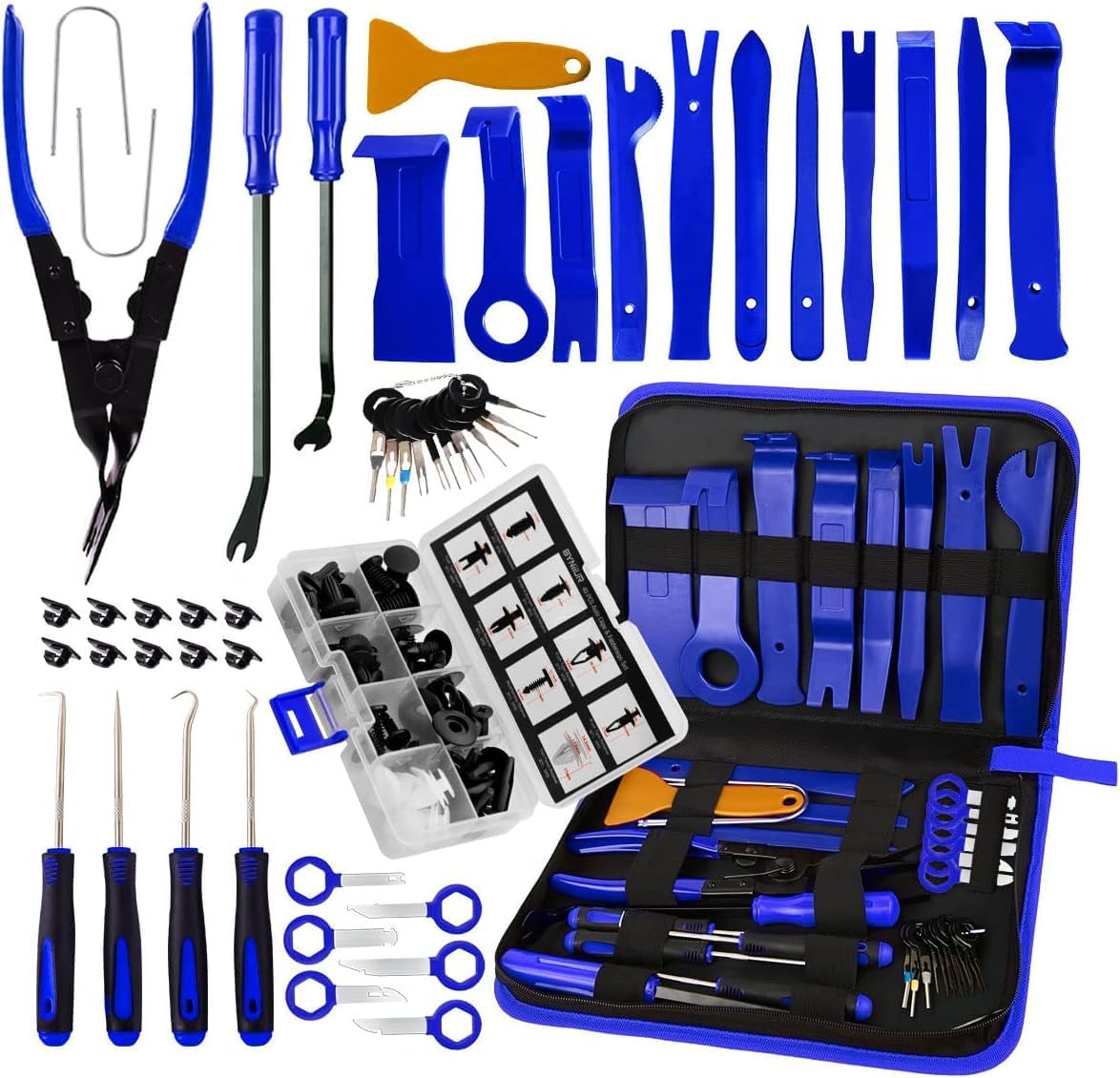 Trim Removal Tools, Car Clamps Fastener Removal Set, Car Panel Door Audio Dashboard Trim Removal Tool Kit, Car Removal Clamps, Plastic Pry Tool, Car Interior Removal Kit