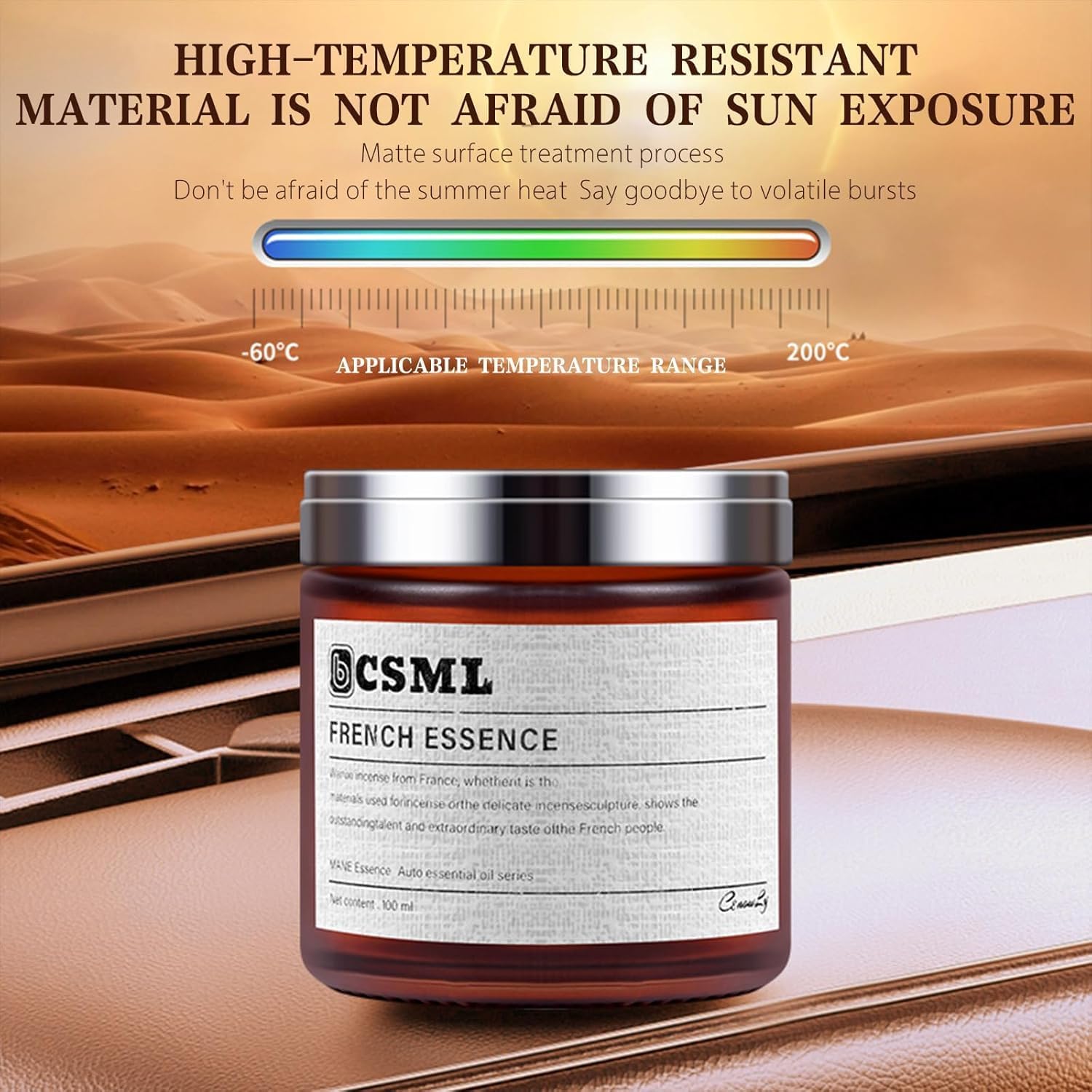 معطر جو للسيارة من تشنغهو، معطر جو صلب مصنوع من تركيبة نباتية طبيعية 100% ويزيل الروائح في الحمامات والسيارات وغرفة المعيشة، اكسسوارات سيارة مقاومة للحرارة (ياسمين)