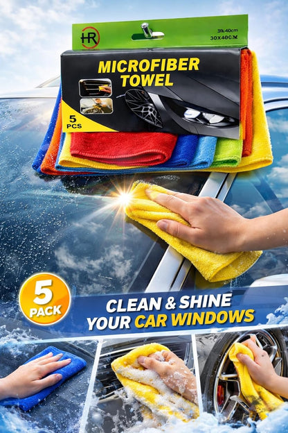 Car Towels for Cleaning and Drying, Multipurpose Auto Care Wash Cloth