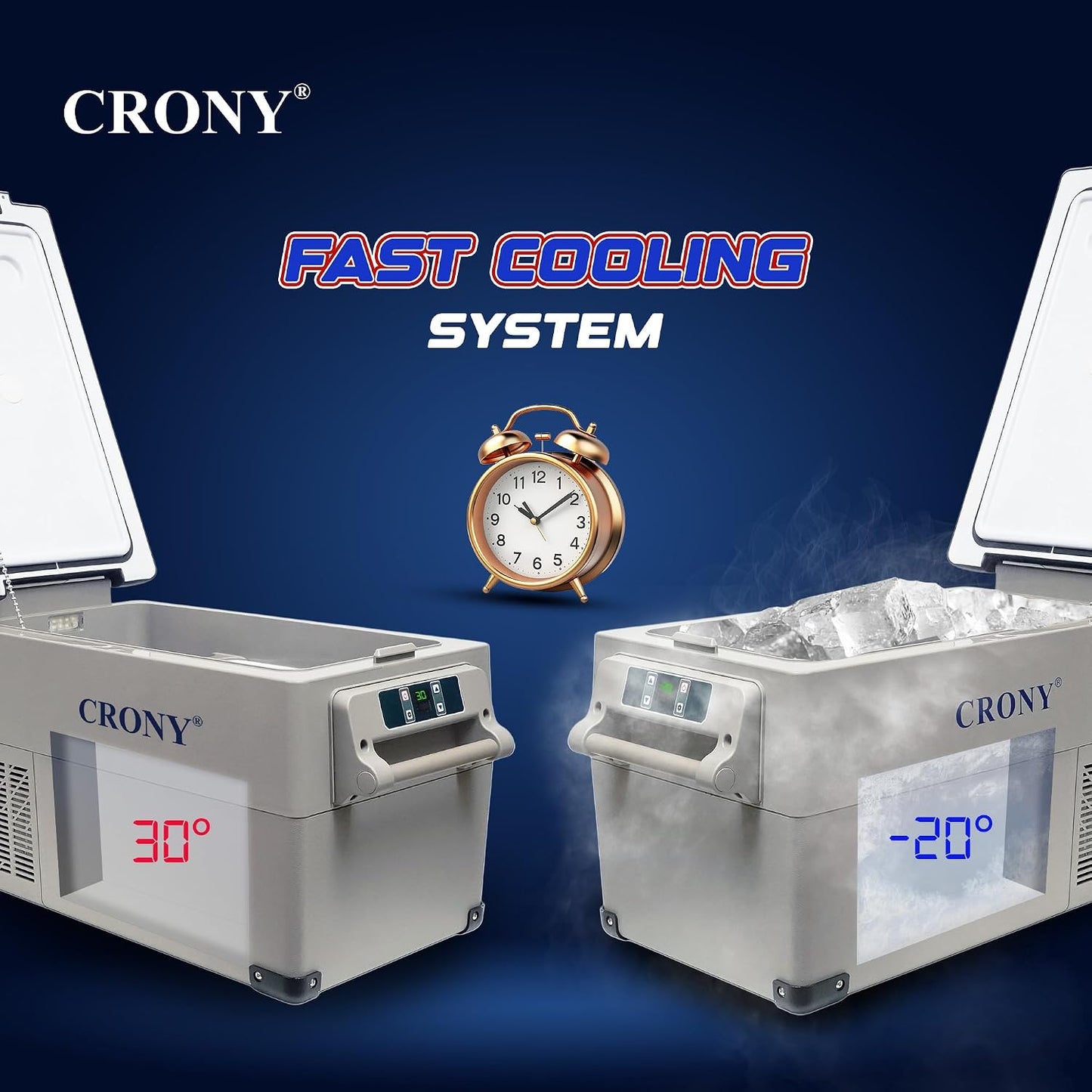CRONY Car Refrigerator 35L Mini Fridge Freezer Portable Car Fridge for RV Camper Truck Jeep SUV Van Boat Camping Tailgating Road Trip Outdoor Travel -20°C to 20°C CF35