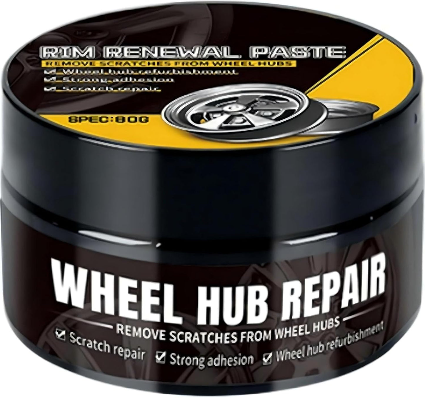 Tire Cleaner & High Gloss Shine with Scratch Remover Coating – 80g Durable, Scratch-Resistant Tire Protectant and Wheel Polish for Car, Truck, Motorcycle, RV, Marine, & ATV Detailing