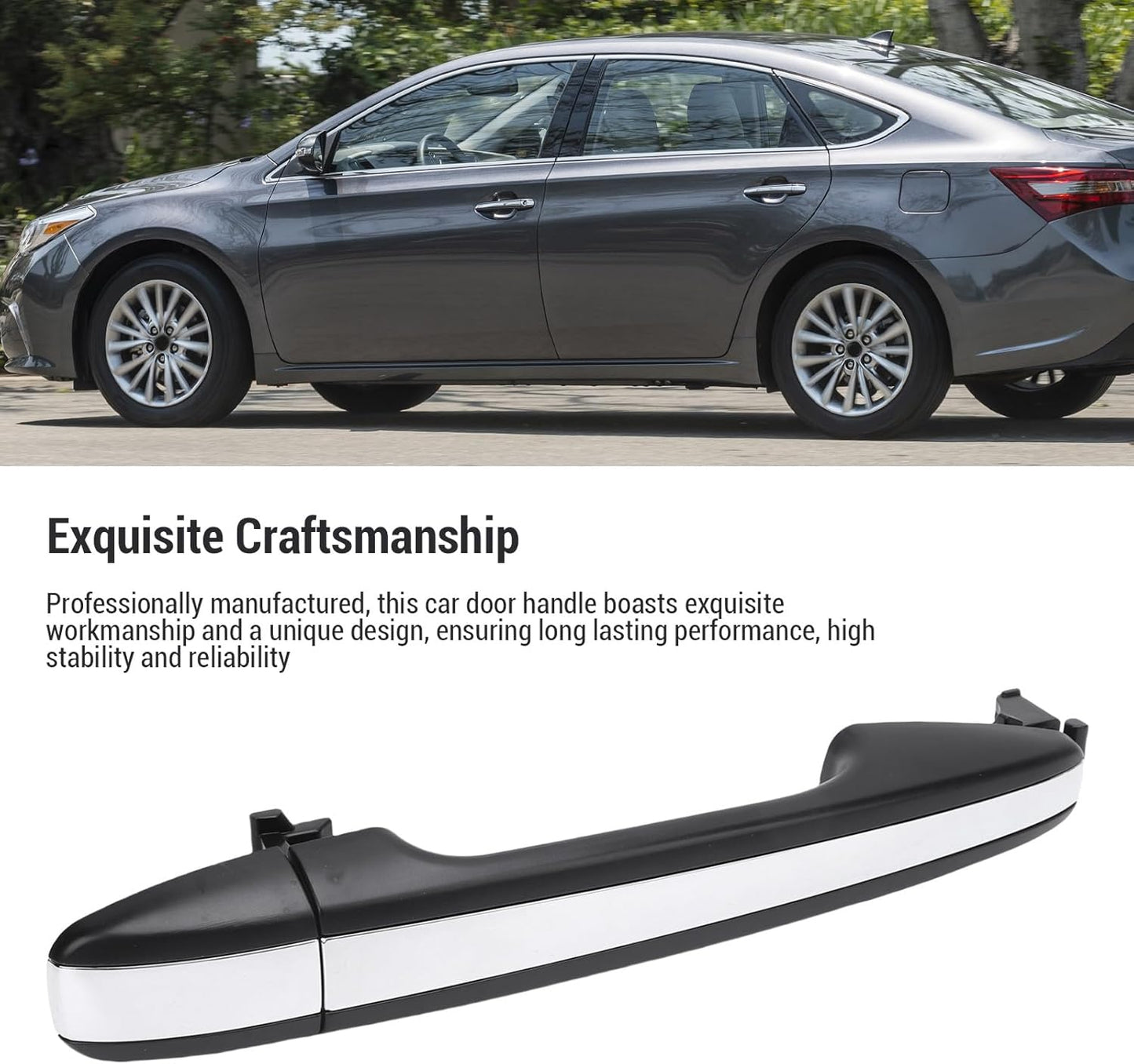 Ejoyous Car Exterior Door Handle, Fits Avalon 2013-2018/Venza 2009-2013, ABS Material Installation, OEM Standard Precision Crafted Durable, with Cover (Rear Right 15152062)