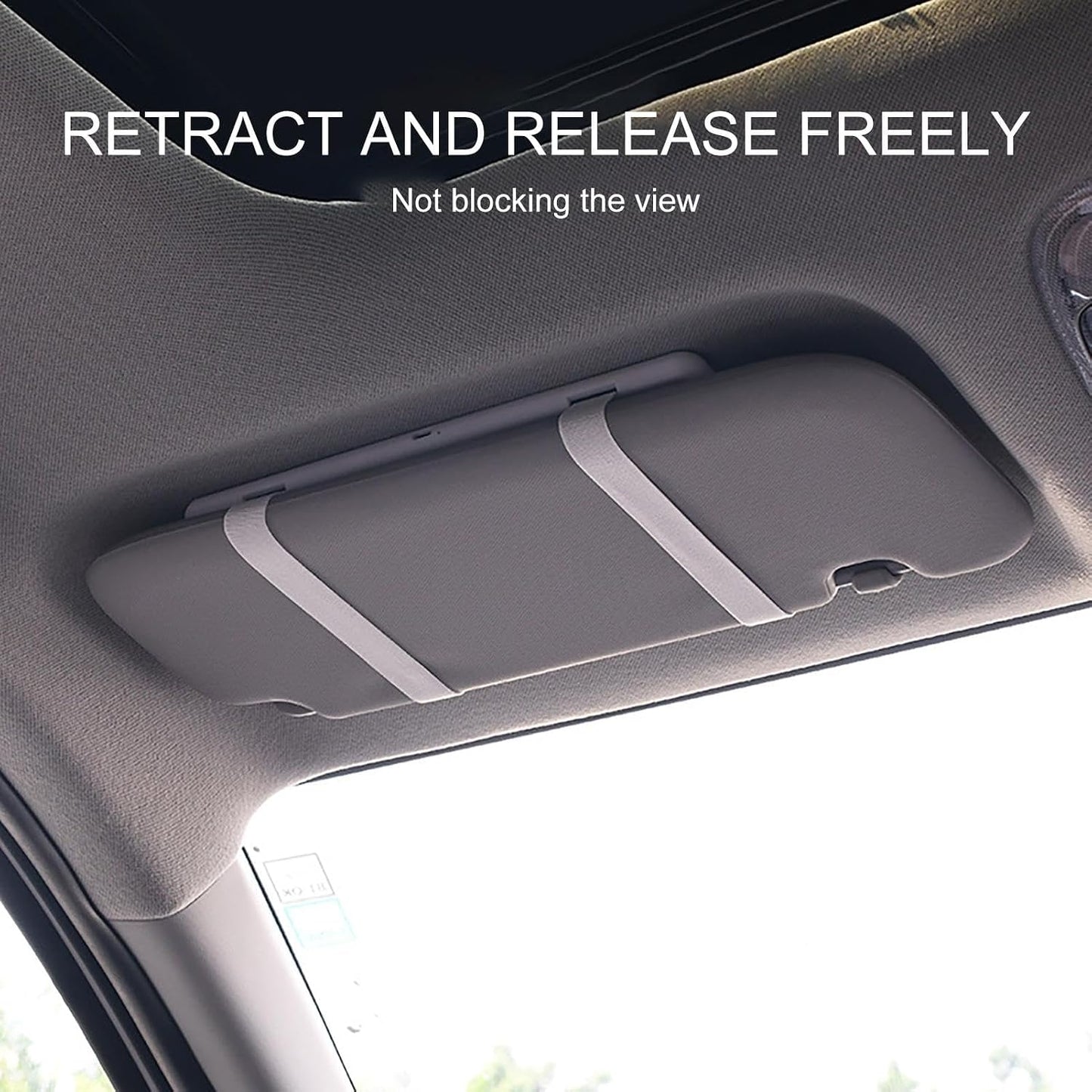 BIGTHREE® Car Sun Visor LED Cosmetic Mirror, Universal Car Mirror Vanity, with 3 Light Modes, Dimmable Touch Control, LED Car Light Up Mirror, Rechargeable Car Makeup Mirror, for all cars