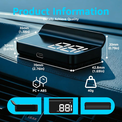 شاشة عرض امامية للسيارة من كويويهود، توصيل وتشغيل USB، سطوع تلقائي، شاشة عرض كبيرة