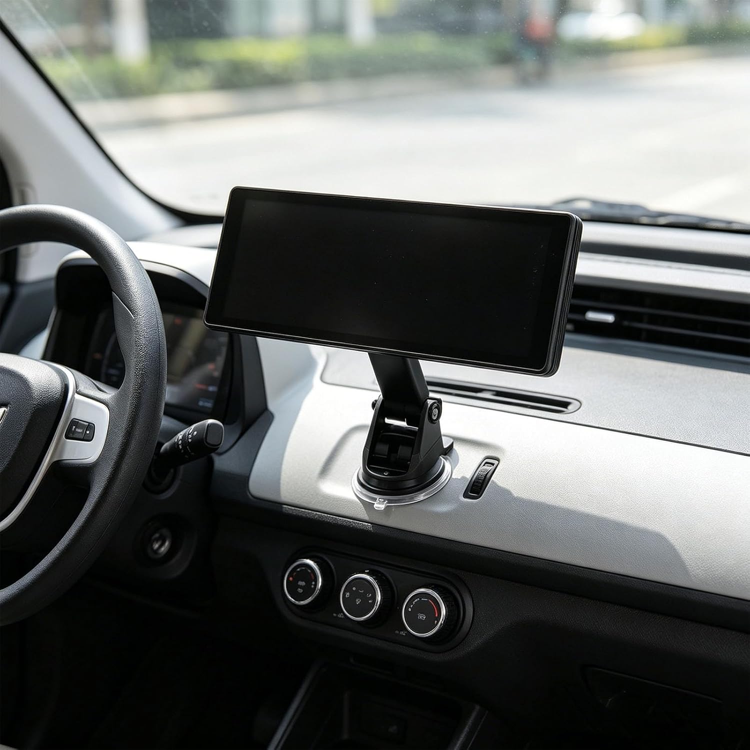 Denash 10.2" Car Play Screen for Car, Wireless Play & Android Auto Touchscreen Display, Voice Control GPS Navigation Bluetooth FM and Hands-Free Calling (Desktop + Suction Cup)