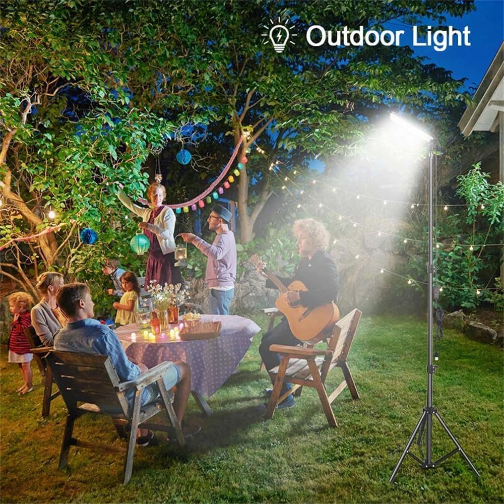CLOUDFOUR LED Camping Light, Portable Outdoor Light with Telescopic Tripod & Carrying Bag, USB Powered 84 LED Lamp for Camping, Picnic, Garden, Car Repair, Barbecue, Fishing, Workshop