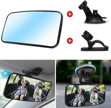Baby Car Mirror Rear Facing,Universal Car Interior Rearview Baby Mirror Wide Angle Convex Mirror Clip-on & Suction Cup mirrors for Viewing Rear Passengers (clip &suction cup)