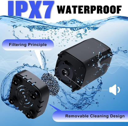 Portable Shower for Camping, 6000mAh Rechargeable Camping Shower Pump with LED Display of Battery Level and Temperature, 4 Spray Modes, IPX7 Waterproof Outdoor Camp Pump for Hiking, Travel, Car