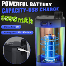 Portable Shower for Camping, 6000mAh Rechargeable Camping Shower Pump with LED Display of Battery Level and Temperature, 4 Spray Modes, IPX7 Waterproof Outdoor Camp Pump for Hiking, Travel, Car