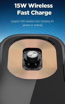 Car Phone Holder,15W Wireless Car Charger for Air Vent,Metal Hook,Touch Auto Lock,Fast Charger,Smart Control,Compatible with iPhone 16 Pro Max 15 14 Samsung Galaxy Xiaomi