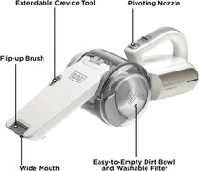 BLACK + DECKER Dustbuster pivot 21.6 wh Pivoting Nozzle, Compact Cordless Vacuum, Ideal for Home & Car, Easy Storage, Champagne/White - PV1420L-B5