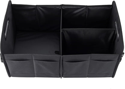 AOKJOY Car Trunk Organizer Car Storage Organizer Collapsible Multi Compartment Car Organizer Adjustable Straps Car Organizer for SUV(Black)