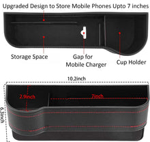 CLOUDFOUR Car Seat Gap Organizer, Car Storage Organizer, Seat Console Car Cup Holder with extra storage for Cards, Keys and Coins (2 pcs)