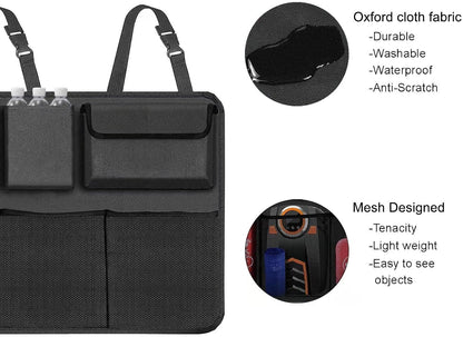 Car Trunk Organizer with 8 Large Storage Pockets | Versatile Backseat Hanging Organizer for SUV, Truck & Van | Extra Capacity for Space Saving and Efficient Storage Solutions