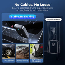 Wireless CarPlay Adapter for iPhone, Mini Size for Apple CarPlay Adapter, Convert Wired to Wireless with Extension Cable USB & USB-C/Type-C and 90° Type A to A Stable Control & No Delay Black
