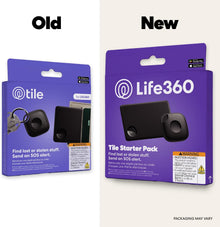Tile by Life360 Starter Pack - Bluetooth Trackers and Item Finders for Keys, Wallets & More. Both iOS and Android Compatible. Phone Finder. 2-Pack (Black Mate/Slim)