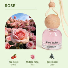 Car Air Freshener Diffuser 2 Pack, Rose Scent Hanging Car Fresheners Diffuser Up to 120 Days with Vent Clip Automotive Air Fresheners, Strong Perfume Car Diffuser for Women Men