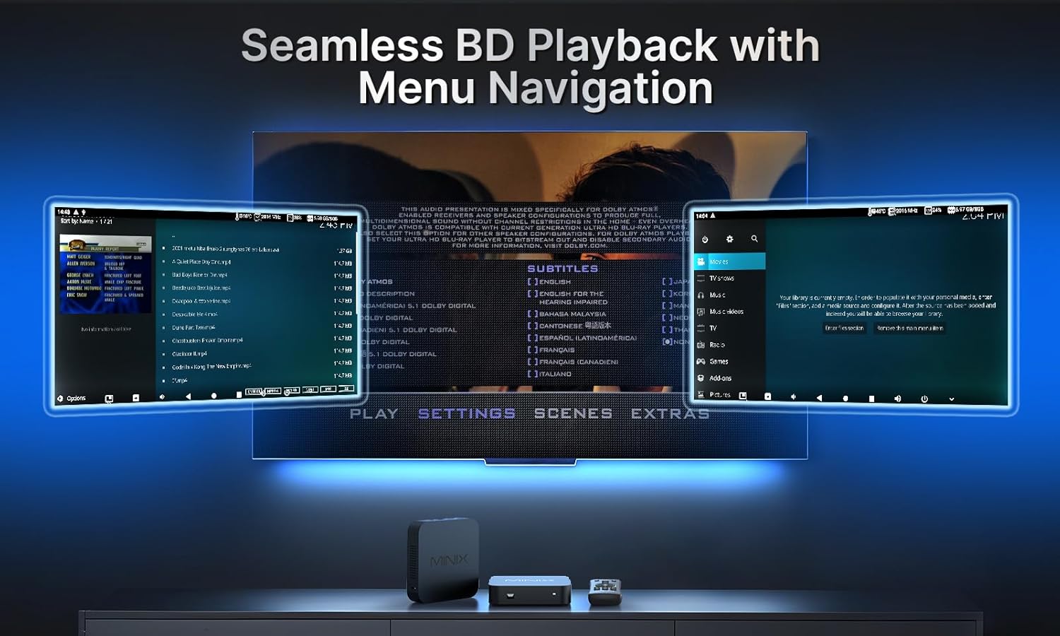 مينيكس U8K اندرويد ميديا AI بوكس 8K UHD اندرويد تي في بوكس 128GB eMMC، 8GB LPDDR4 RAM Dolby Vision مشغل وسائط الترفيه مع جهاز تحكم عن بعد جيروسكوب بلوتوث مينيكس A3 برو 6 محاور