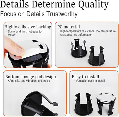 2 PCS Car Drink Holder, Air Vent Cup Holder for Cars Universal Adjustable Car Vehicle Cup Holder for Bottle, Thermos Cups, Beverage Cans,BLACK