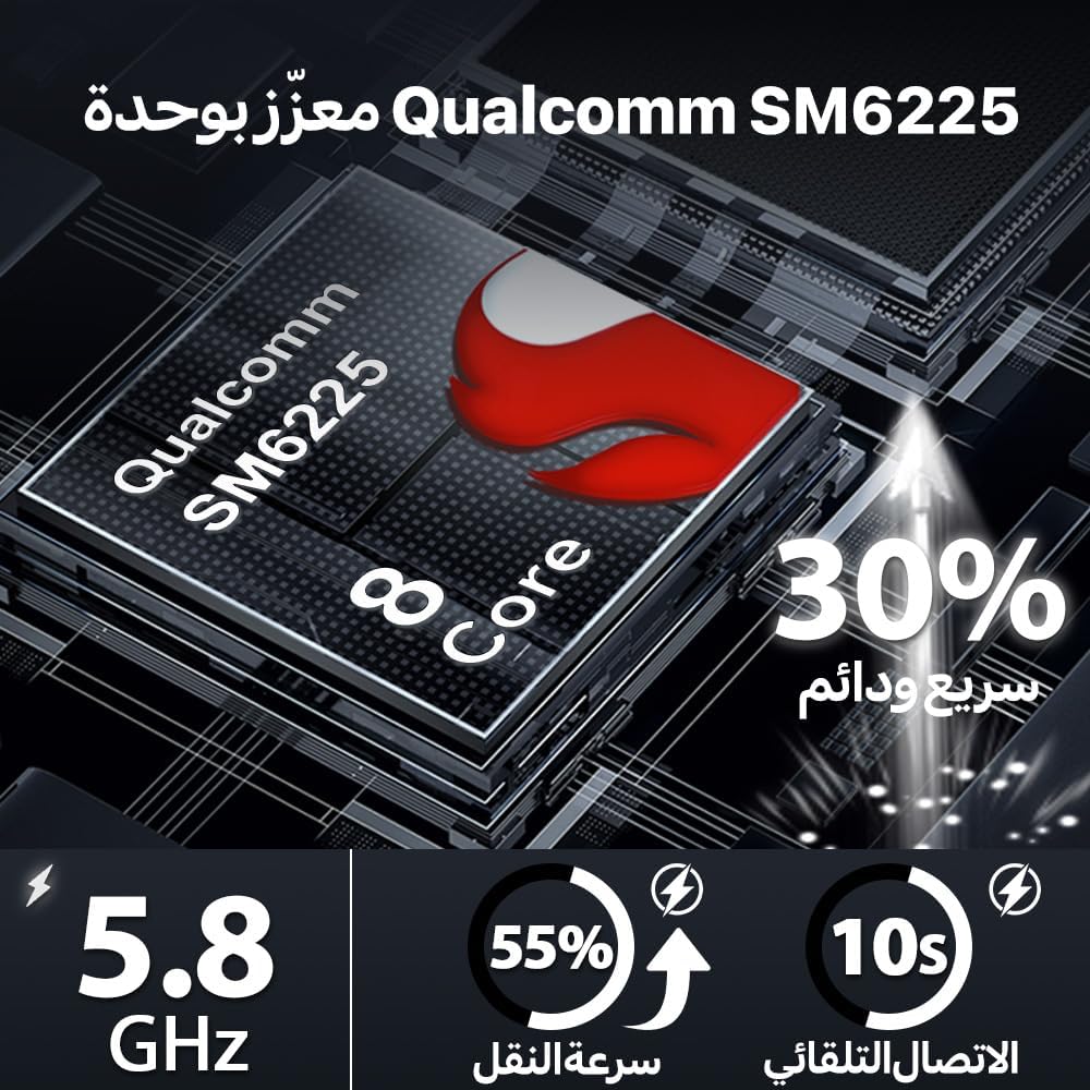كارلين نت تي بوكس امبينت اندرويد 13 ايه اي بوكس 8GB+128GB، محول كاربلاي لاسلكي 3 في 1 مع اضاءة محيطية RGB وسناب دراغون 6225، نظام ترفيه سيارة مزدوج المناطق بدقة 4K (نتفليكس/شاهد/انغامي)
