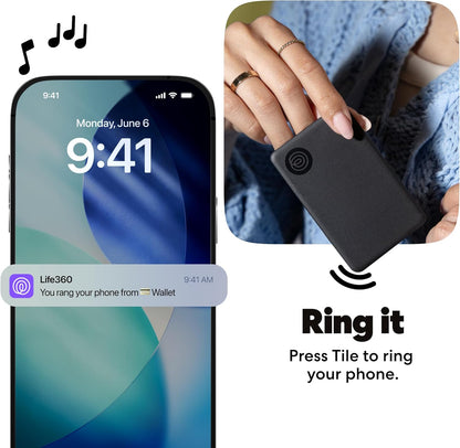 Tile by Life360 Essentials - Bluetooth Trackers & Item Locators for Keys, Wallets, Remotes & More; Easily Find All Your Things. Both iOS and Android Compatible. 4-Pack (Mates/Slim/Sticker)
