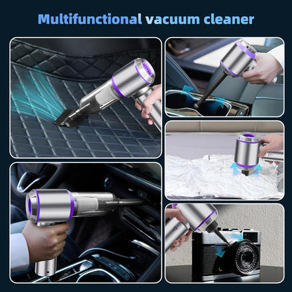 Car Vacuum Cleaner Cordless,Wireless Mini Vacuum Cleaner 4-in-1 Small Compressed Air Duster & Air Blower & Pump，Portable Handheld Vacuum with Brushless Motor for Car, Home, Office,Camping