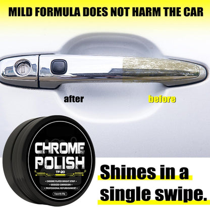 Car Chrome Polish, Versatile Metal Cleaner, Polishing Compound Emblems, Chrome Plate Retreading Agent, Creative Rust Removal Cleaner, Car Metal Polish for SUVs, RVs, and Motorcycles