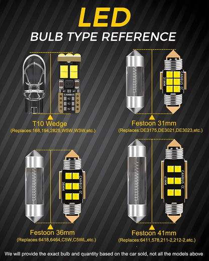 BMT xms Car LED Light Interior Kit Replacement for BMW 7 Series F01 F02 2008-2015, 6000K Cool White for Map Dome Door License Plate Light Bulb, 19 Pieces