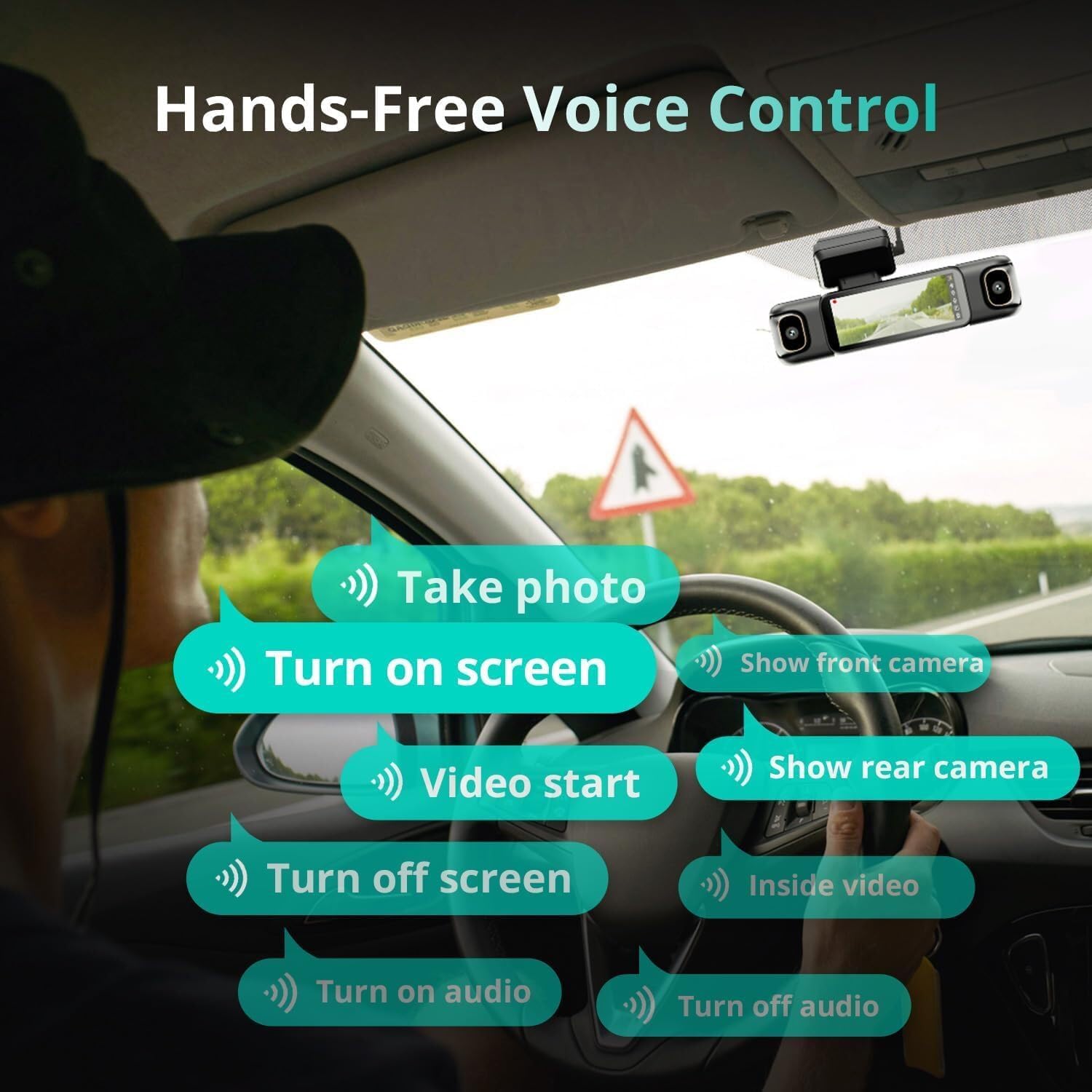Botslab 3K 4 Channel Dash Cam,560°All-Sides View,Front and Rear Inside Car Camera with 3.18”Touch Screen,Dash Camera 24/7 Parking Mode,Built-in GPS 5.8G WiFi Night Vision Voice Control,Free 128GB Card