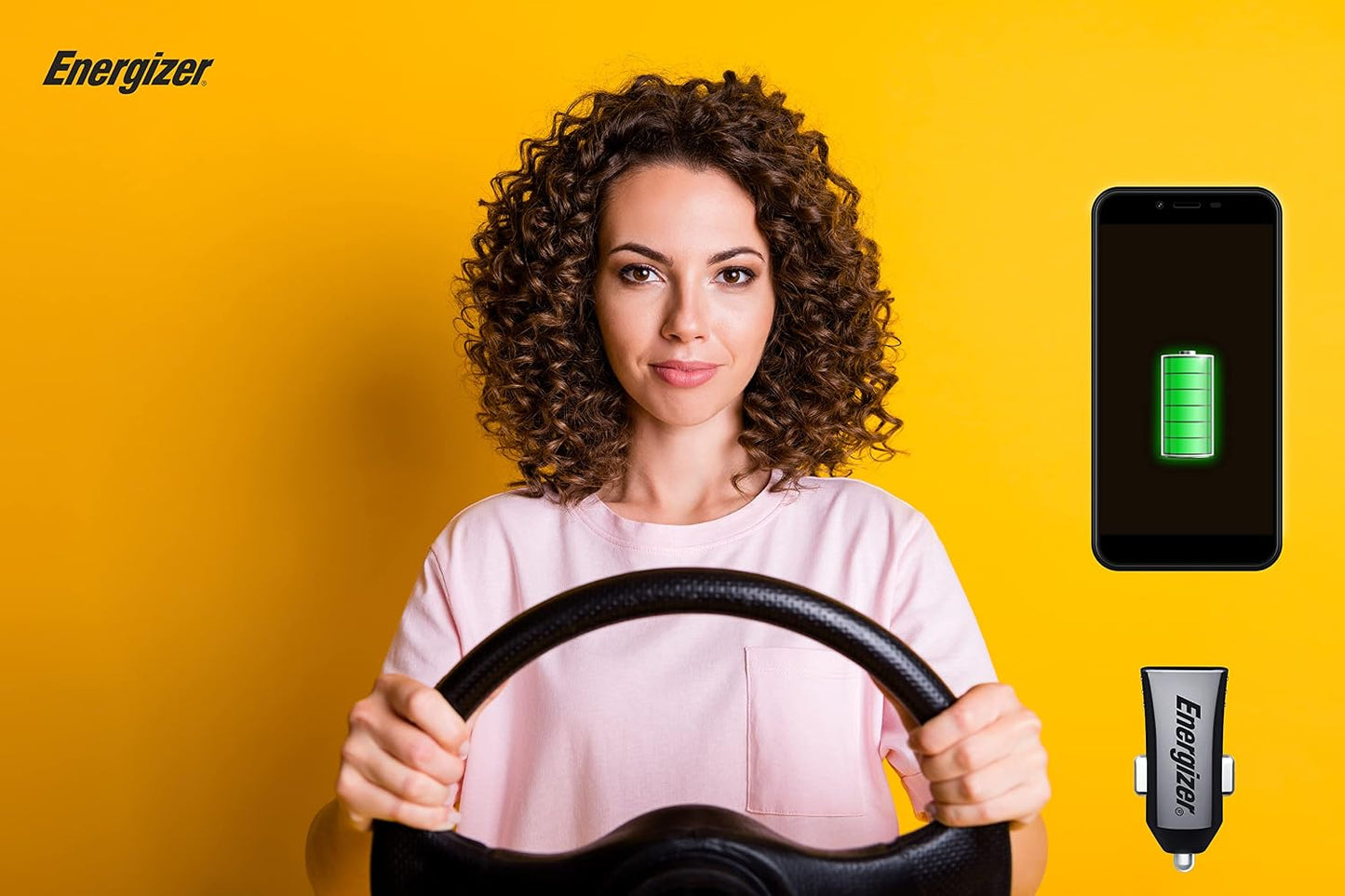 انرجايزر شاحن سيارة كلاسيك 17 واط مزدوج USB مع شحن سريع 3.4 امبير D17 اسود