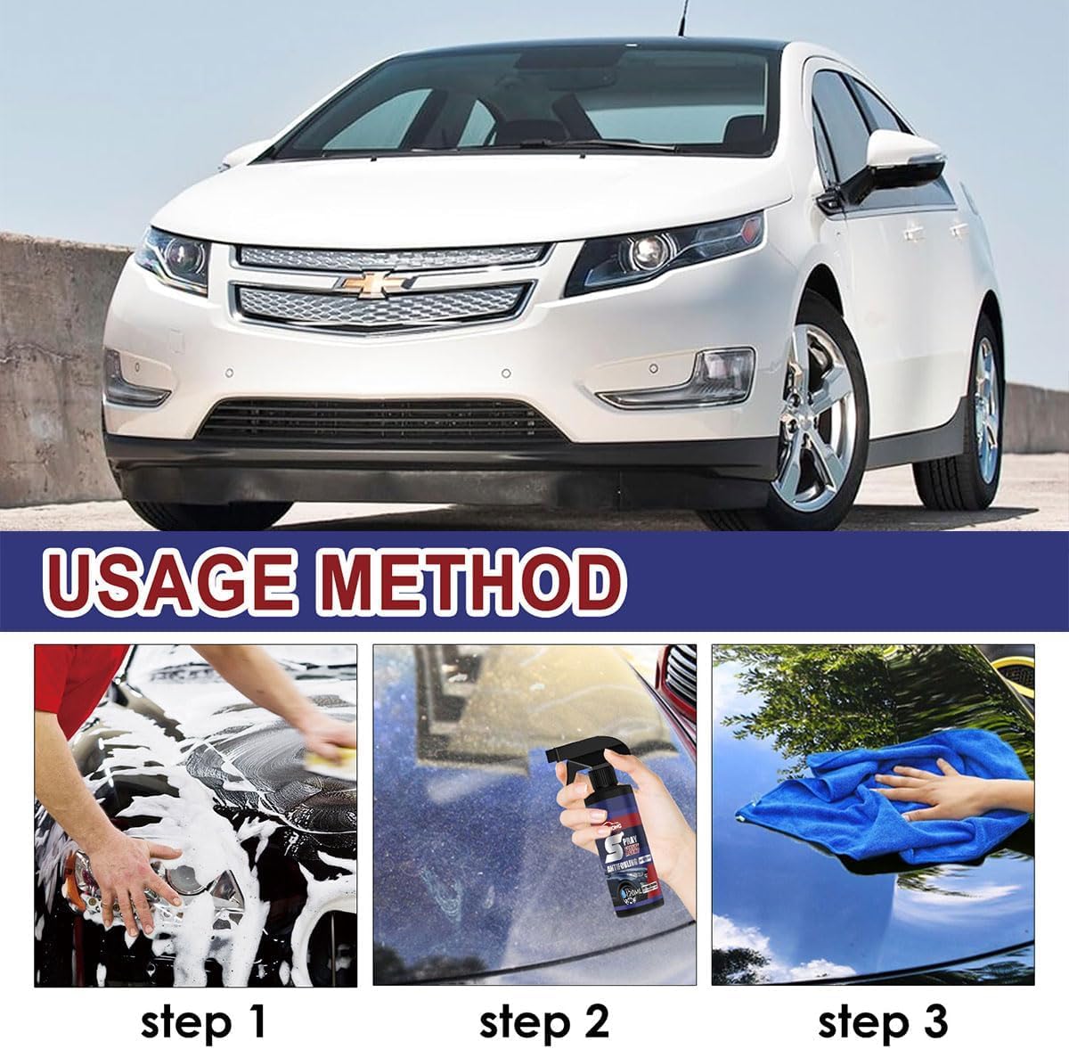 Car Coating Spray, Polish and Wax - 250ml Nano Ceramic Fast Repairing Scratch Spray for All Car Bodies - Towel Included