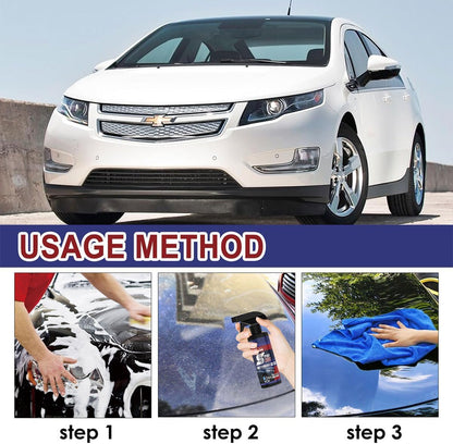 Car Coating Spray, Polish and Wax - 250ml Nano Ceramic Fast Repairing Scratch Spray for All Car Bodies - Towel Included