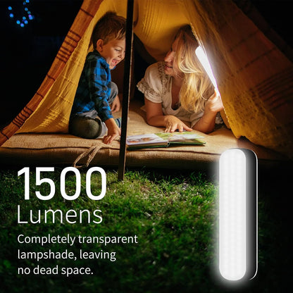Solar Recrageable Camping Lantern, 4800mAh Power Bank, 1500 Lumens, 40 LED lamp, 4 Light Modes LED Lantern for Car, Home, Outage, Attic, Garage, Backyard and More, Strong Magnets (Black × 1pcs)